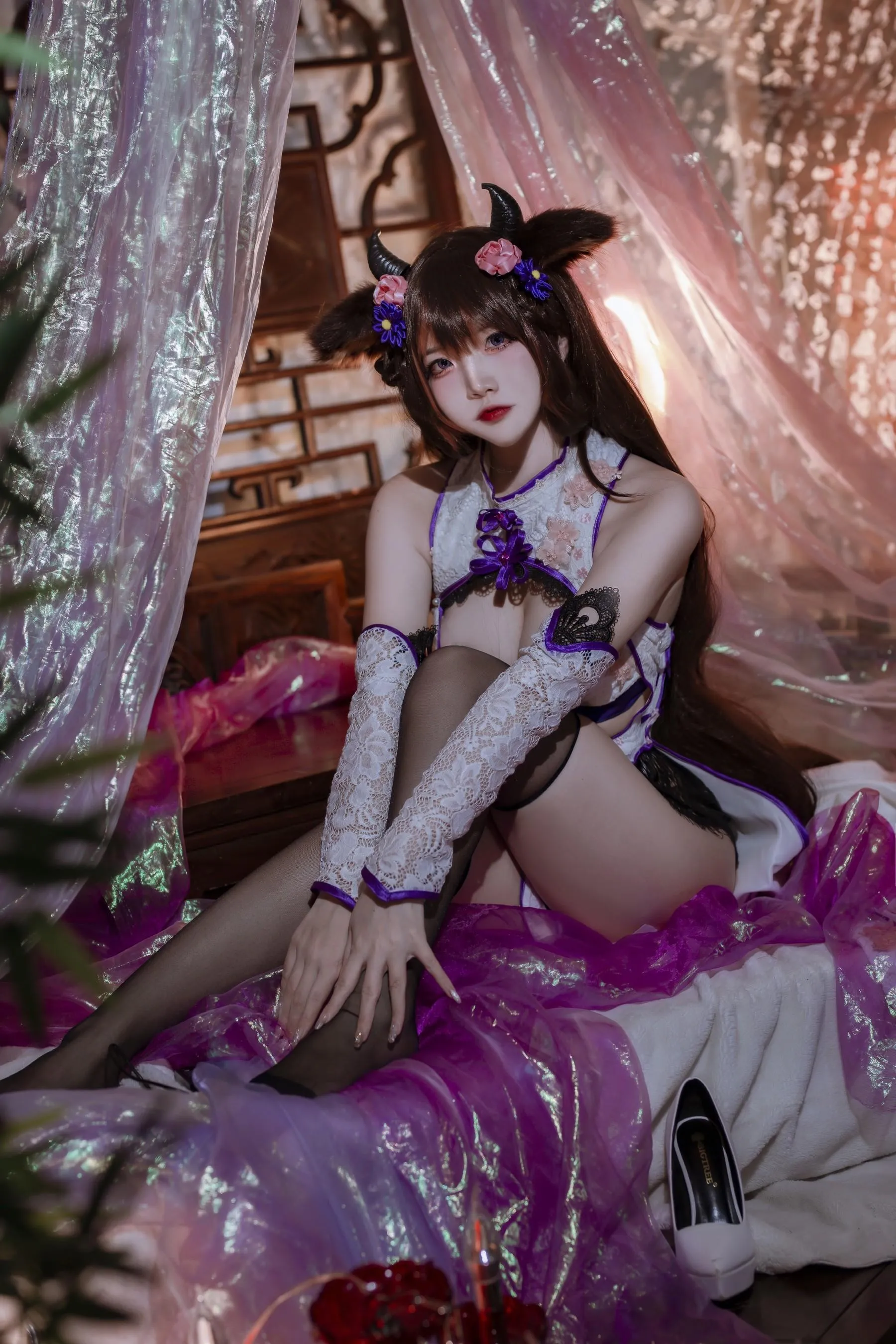 二佐Nisa – NO.149 碧蓝樫野旗袍 [25P]插图4